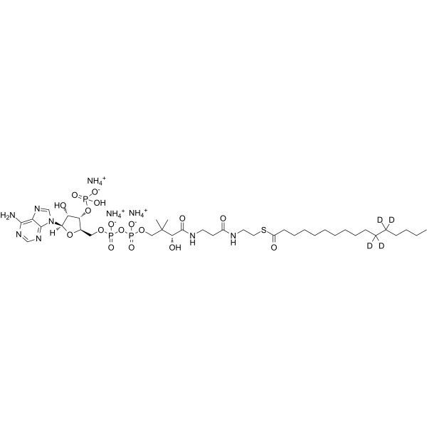 16:0 Coenzyme A-d4 Chemical Structure 16:0 Coenzyme A-d4