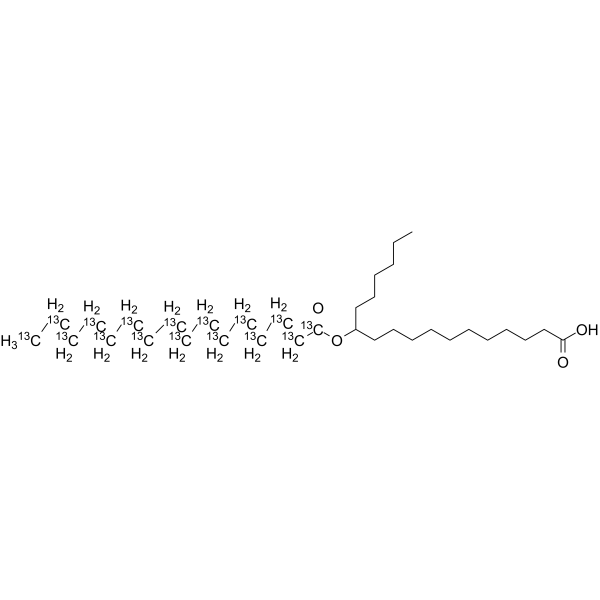 12-PAHSA-13C16 Chemical Structure 12-PAHSA-13C16