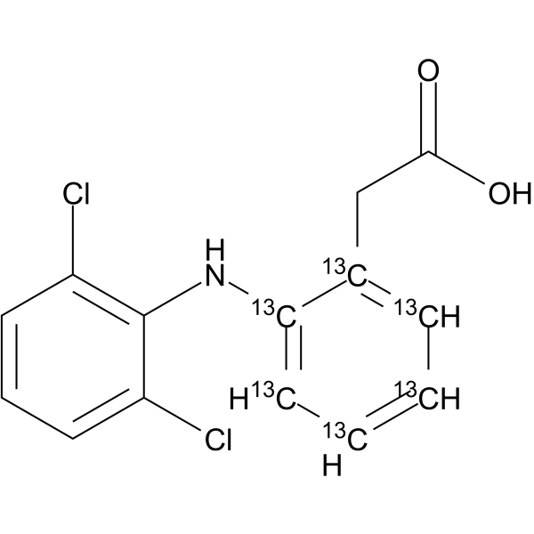 Diclofenac-13C6 Chemical Structure Diclofenac-13C6