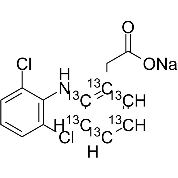 Diclofenac-13C6 Sodium Chemical Structure Diclofenac-13C6 Sodium(Synonyms: GP 45840-13C6)