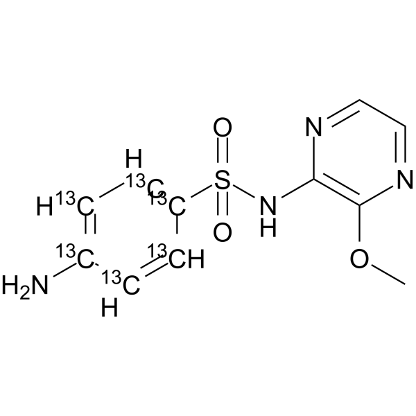 Sulfalene-13C6 Chemical Structure Sulfalene-13C6(Synonyms: Sulfametopyrazine-13C6; AS-18908-13C6)