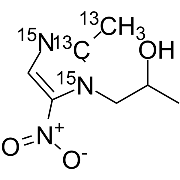 Secnidazole-13C2, 15N2 Chemical Structure Secnidazole-13C2, 15N2(Synonyms: RP-14539-13C2, 15N2; PM-185184-13C2, 15N2)