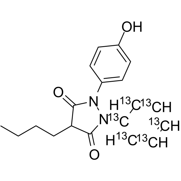 Oxyphenbutazone-13C6 Chemical Structure Oxyphenbutazone-13C6