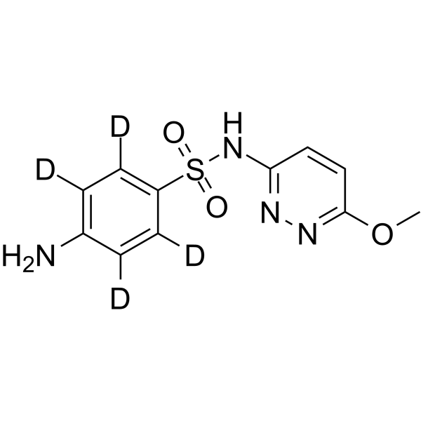 Sulfamethoxypyridazine-d4 Chemical Structure Sulfamethoxypyridazine-d4