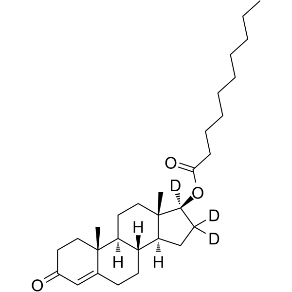 Testosterone decanoate-d3 Chemical Structure Testosterone decanoate-d3