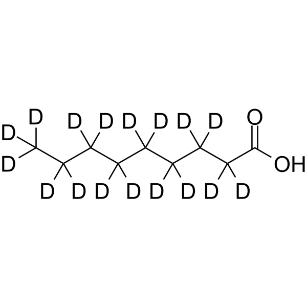 Nonanoic acid-d17 Chemical Structure Nonanoic acid-d17(Synonyms: Pelargonic acid-d17)