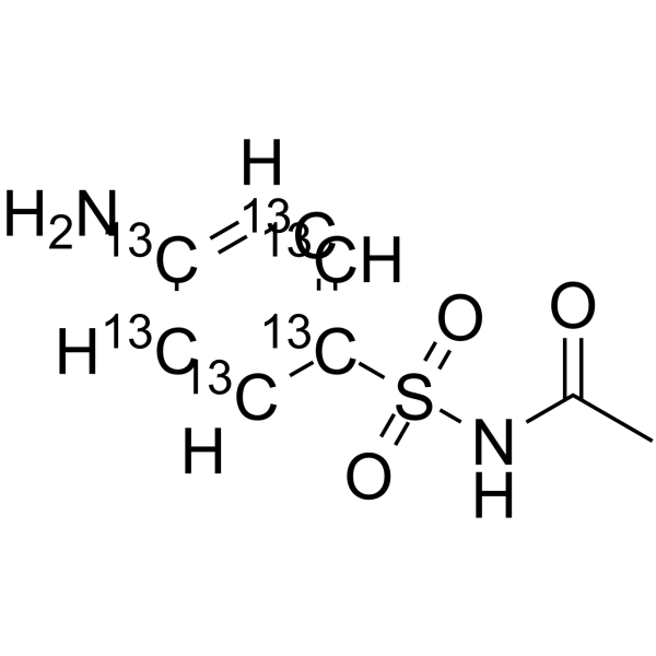 Sulfacetamide-13C6 Chemical Structure Sulfacetamide-13C6(Synonyms: Sulphacetamide-13C6)