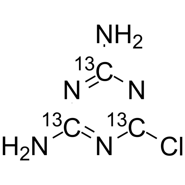 6-Chloro-1,3,5-triazine-2,4-diamine-13C3 Chemical Structure 6-Chloro-1,3,5-triazine-2,4-diamine-13C3