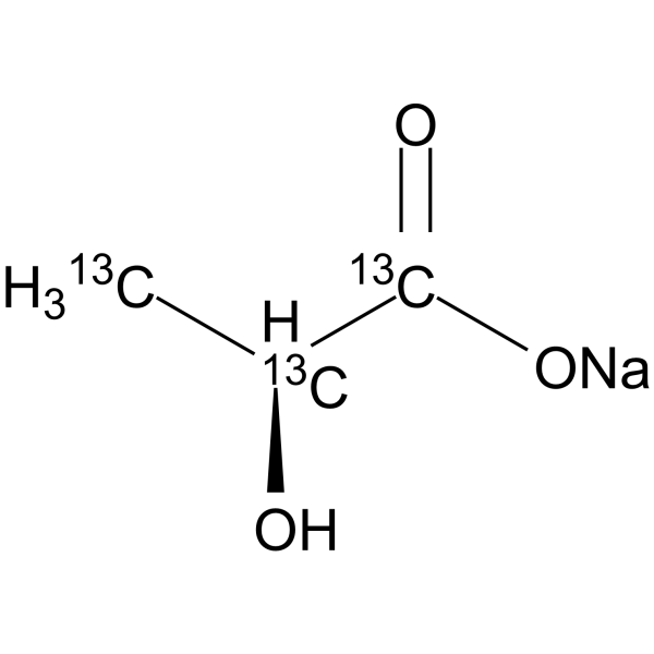 L-Lactic acid-13C3 sodium Chemical Structure L-Lactic acid-13C3 sodium(Synonyms: (S)-2-hydroxypropanoic-13-C3 sodium)