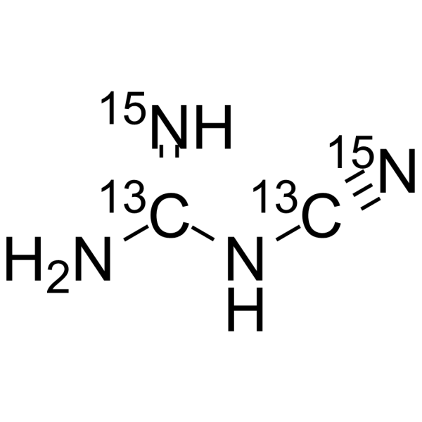 Dicyandiamide-13C2,15N2 Chemical Structure Dicyandiamide-13C2,15N2