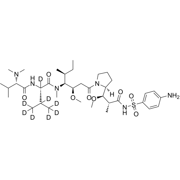 Aminobenzenesulfonic auristatin E-d8 Chemical Structure Aminobenzenesulfonic auristatin E-d8