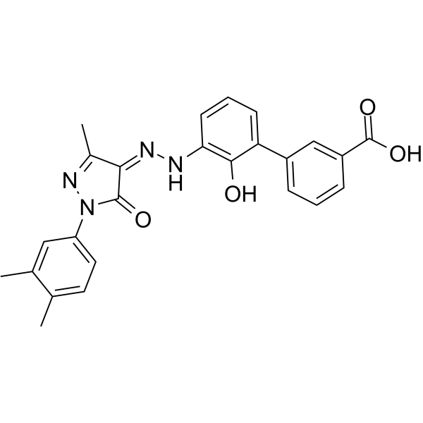 Eltrombopag Chemical Structure Eltrombopag(Synonyms: 艾曲波帕; SB-497115)
