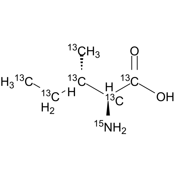 L-Isoleucine-13C6,15N Chemical Structure L-Isoleucine-13C6,15N(Synonyms: L-异亮氨酸 13C6,15N)