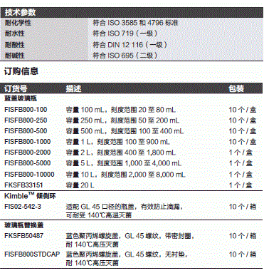 T_707FB800250-250ml玻璃瓶,10/盒 GRADUATED BLUE SCREW bottles 250ML