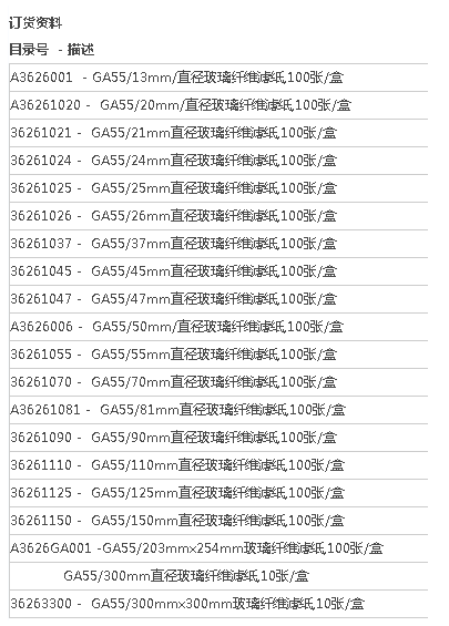 GA55/25mm-日本advantec直径25mm GA55玻璃纤维滤纸
