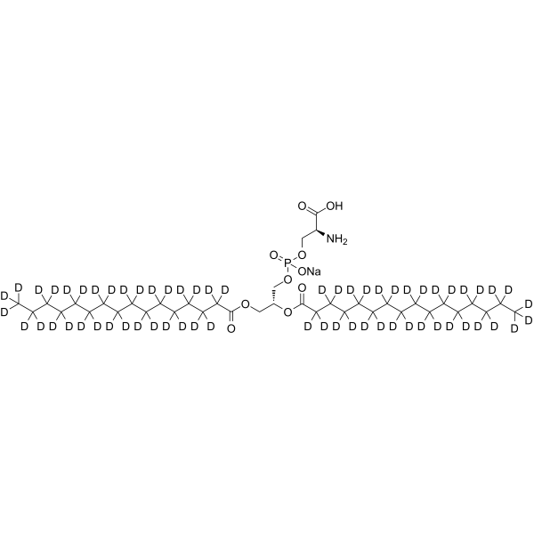 12-Dipalmitoyl-sn-glycero-3-PS-d62 sodium salt Chemical Structure 12-Dipalmitoyl-sn-glycero-3-PS-d62 sodium salt
