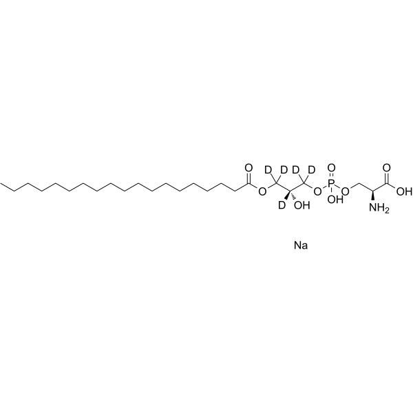 1-Nonadecanoyl-2-hydroxy-sn-glycero-3-phospho-L-serine-d5 sodium Chemical Structure 1-Nonadecanoyl-2-hydroxy-sn-glycero-3-phospho-L-serine-d5 sodium