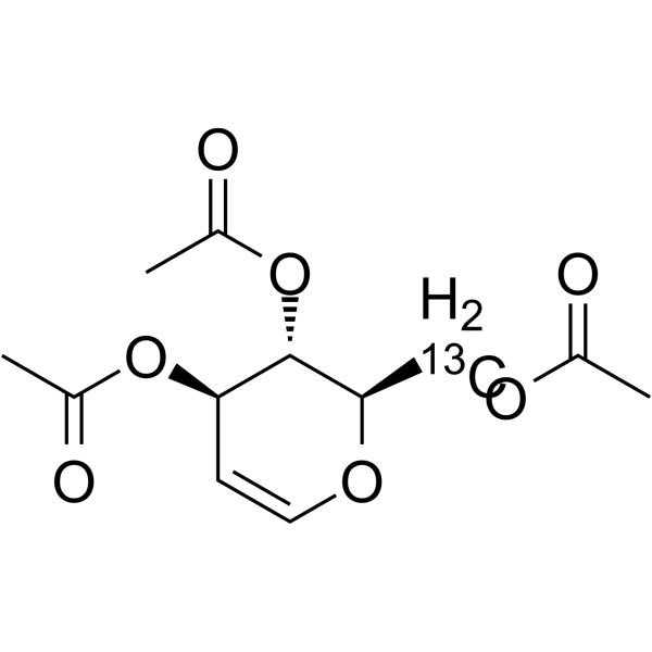 3,4,6-Tri-O-acetyl-D-glucal-13C-2 Chemical Structure 3,4,6-Tri-O-acetyl-D-glucal-13C-2