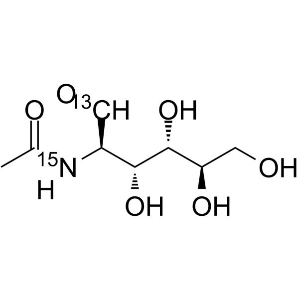 N-Acetyl-D-glucosamine-13C,15N Chemical Structure N-Acetyl-D-glucosamine-13C,15N(Synonyms: N-Acetyl-2-amino-2-deoxy-D-glucose-13C,15N)