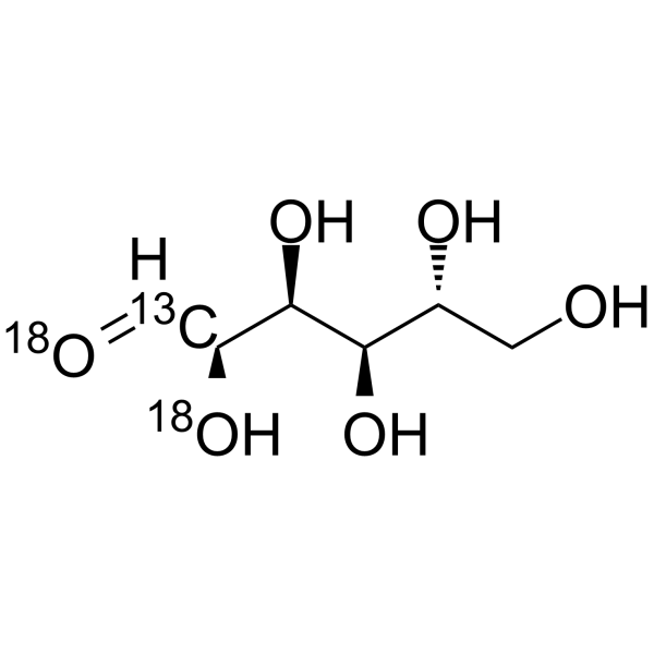 D-Glucose-18O2,13C Chemical Structure D-Glucose-18O2,13C(Synonyms: Glucose-18O2,13C; D-(+)-Glucose-18O2,13C; Dextrose-18O2,13C)