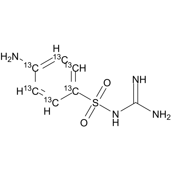 Sulfaguanidine-13C6 Chemical Structure Sulfaguanidine-13C6