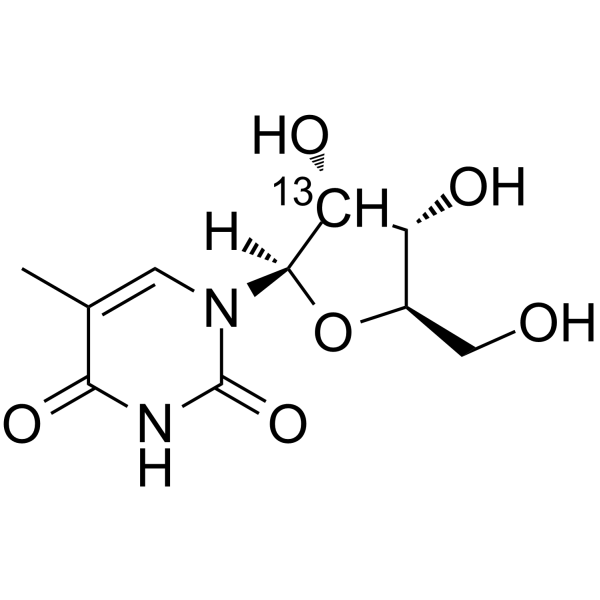 5-Methyluridine-2′-13C Chemical Structure 5-Methyluridine-2′-13C