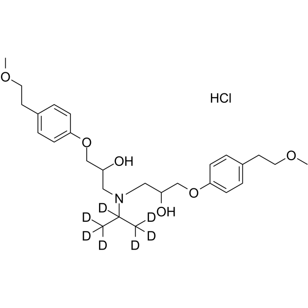 Metoprolol EP impurity O-d7 hydrochloride Chemical Structure Metoprolol EP impurity O-d7 hydrochloride