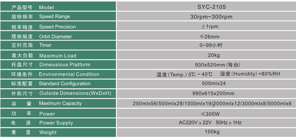 精骐Crystal   SYC-2105大容量振荡水平摇床