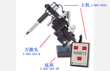 Nanoject II 纳升级微量注射器主机 Nanoject II w/Universal Adapter, 100-240 Volt Pwr. Supply 货号:D3-000-205A 品牌:Drummond