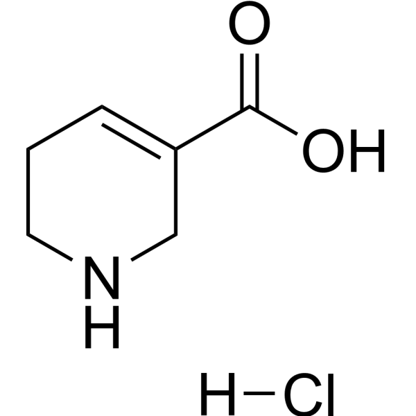 Guvacine hydrochloride Chemical Structure Guvacine hydrochloride (Synonyms: 去甲槟榔次碱)
