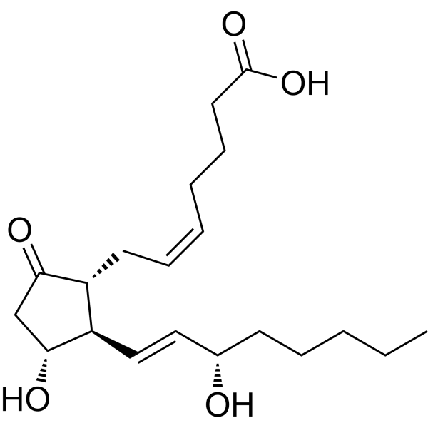 Prostaglandin E2 (Standard) Chemical Structure Prostaglandin E2 (Standard) (Synonyms: PGE2(Standard); Dinoprostone (Standard))