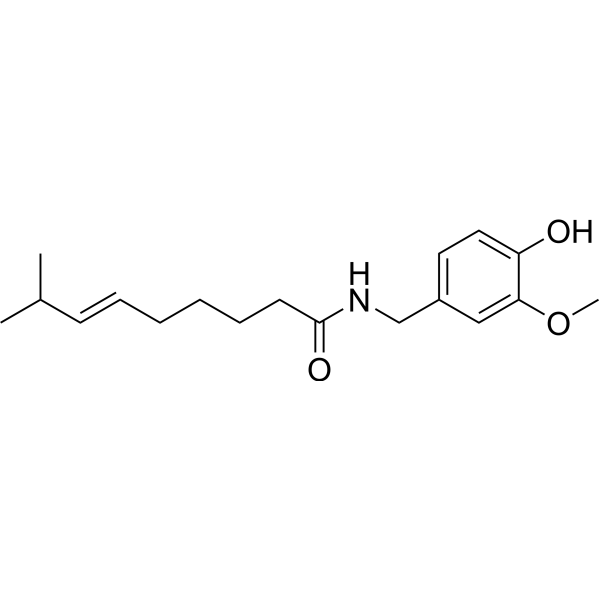 Capsaicin (Standard) Chemical Structure Capsaicin (Standard) (Synonyms: (E)-Capsaicin (Standard))