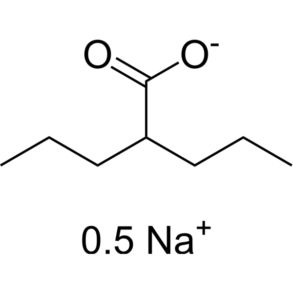 Valproic acid (sodium)(2:1)                                          (Synonyms: VPA (sodium)(2:1);  2-Propylpentanoic Acid (sodium)(2:1))