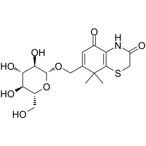 Xanthiside Chemical Structure Xanthiside (Synonyms: Xanthiazone O-β-D-glucoside)