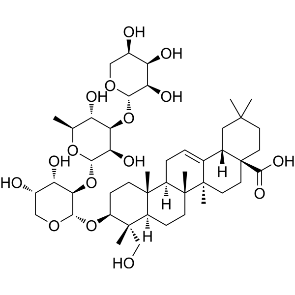 Saponin CP6 Chemical Structure Saponin CP6 (Synonyms: Clematoside S; Prosapogenin CP6)