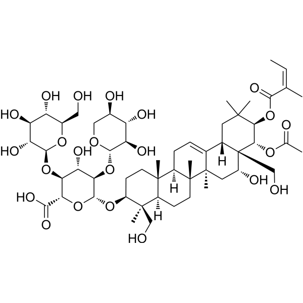 Escin IIb Chemical Structure Escin IIb (Synonyms: 七叶皂苷D)