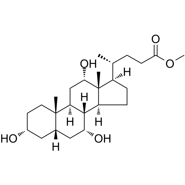 Methyl cholate Chemical Structure Methyl cholate (Synonyms: 胆酸甲酯)