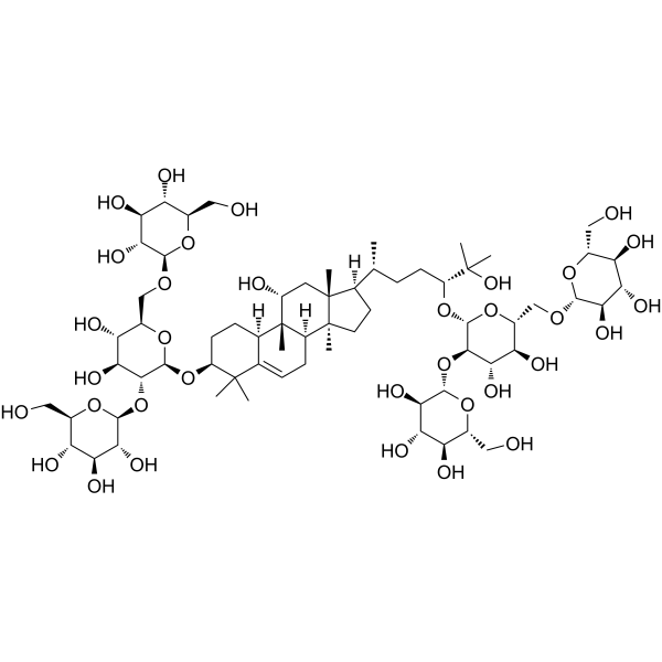 Mogroside VI Chemical Structure Mogroside VI (Synonyms: 罗汉果甜苷 VI)