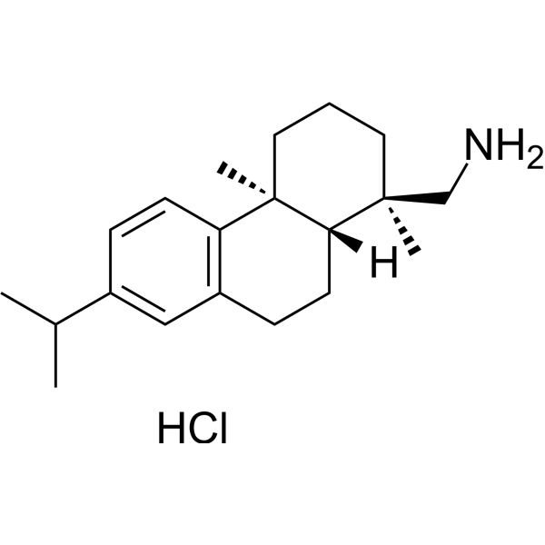 Leelamine hydrochloride Chemical Structure Leelamine hydrochloride (Synonyms: 脱氢松香胺盐酸盐)