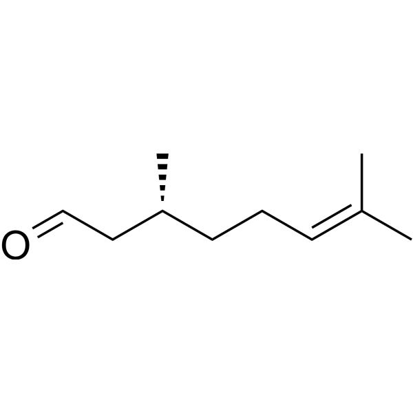 (R)-(+)-Citronellal Chemical Structure (R)-(+)-Citronellal (Synonyms: (R)-(+)-香茅醛; (+)-Citronellal)