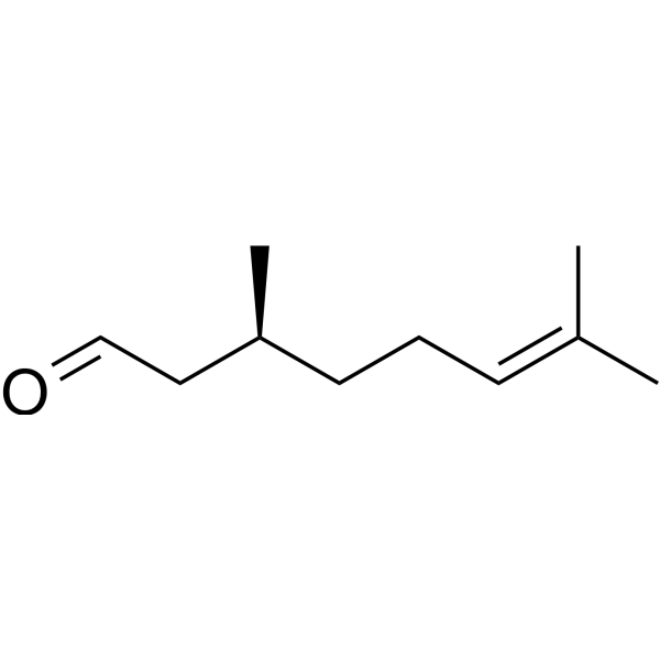 (S)-(-)-Citronellal Chemical Structure (S)-(-)-Citronellal (Synonyms: (-)-香茅醛; (-)-Citronellal)
