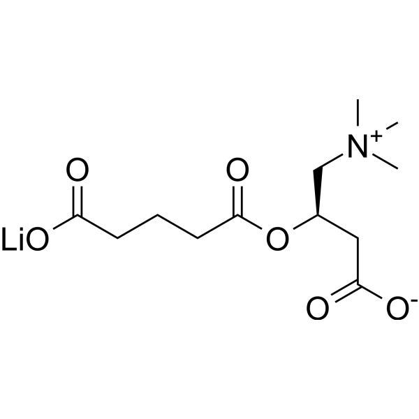 Glutarylcarnitine lithium Chemical Structure Glutarylcarnitine lithium (Synonyms: 戊二酰基肉碱锂)