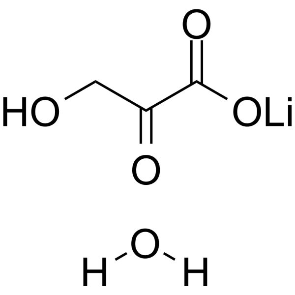 Hydroxypyruvic acid lithium hydrate Chemical Structure Hydroxypyruvic acid lithium hydrate (Synonyms: β-Hydroxypyruvic acid lithium hydrate; 3-Hydroxypyruvic acid lithium hydrate)