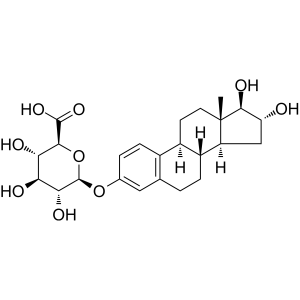 Estriol 3-glucuronide Chemical Structure Estriol 3-glucuronide (Synonyms: Estriol 3-β-D-glucuronide)