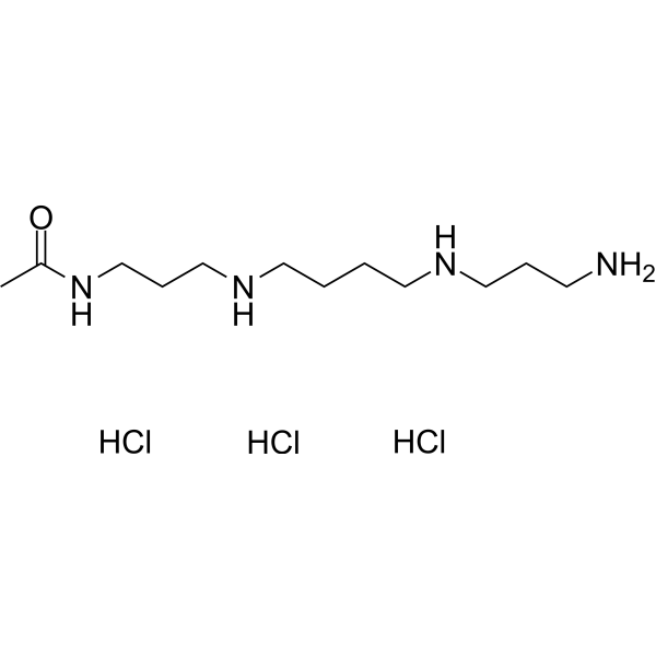 N1-Acetylspermine trihydrochloride Chemical Structure N1-Acetylspermine trihydrochloride (Synonyms: N1-乙酰基精氨三盐酸化物)