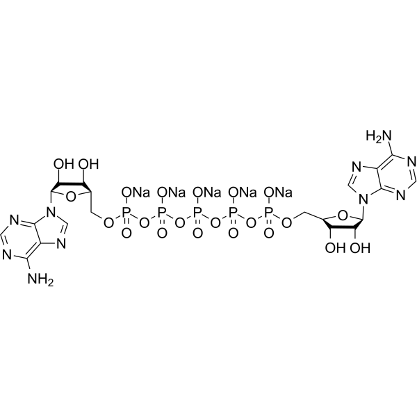 Diadenosine pentaphosphate pentasodium Chemical Structure Diadenosine pentaphosphate pentasodium