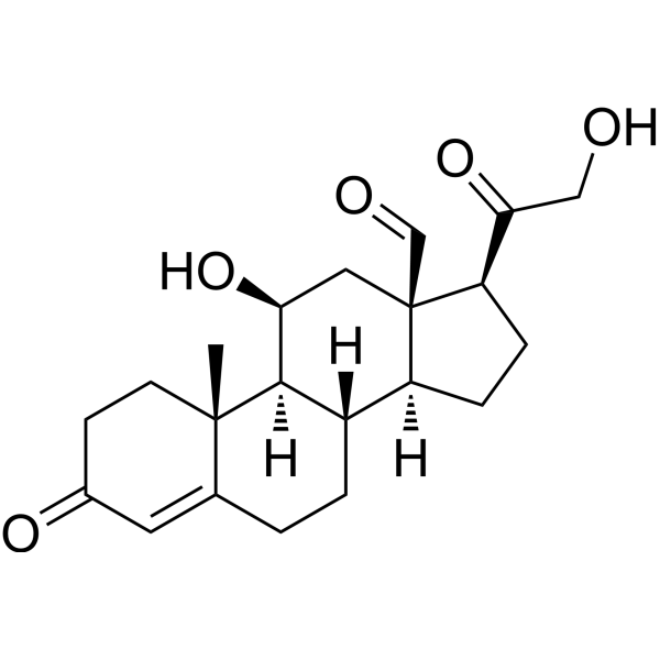 Aldosterone (Standard) Chemical Structure Aldosterone (Standard) (Synonyms: 醛固酮(标准品) ;醛甾酮(标准品))