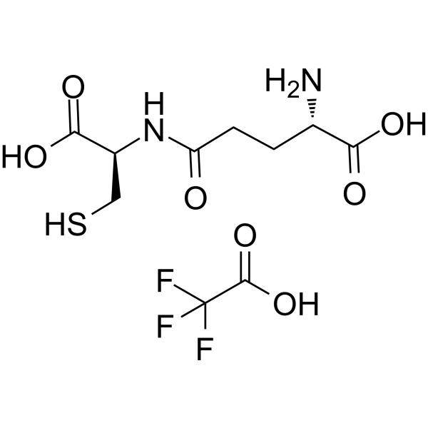 Gamma-glutamylcysteine TFA Chemical Structure Gamma-glutamylcysteine TFA (Synonyms: γ-谷氨酰半胱氨酸(三氟乙酸盐); γ-Glutamylcysteine TFA)