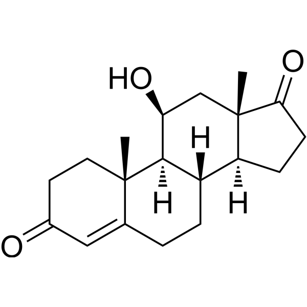 11-Beta-hydroxyandrostenedione Chemical Structure 11-Beta-hydroxyandrostenedione (Synonyms: 4-Androsten-11β-ol-3,17-dione)