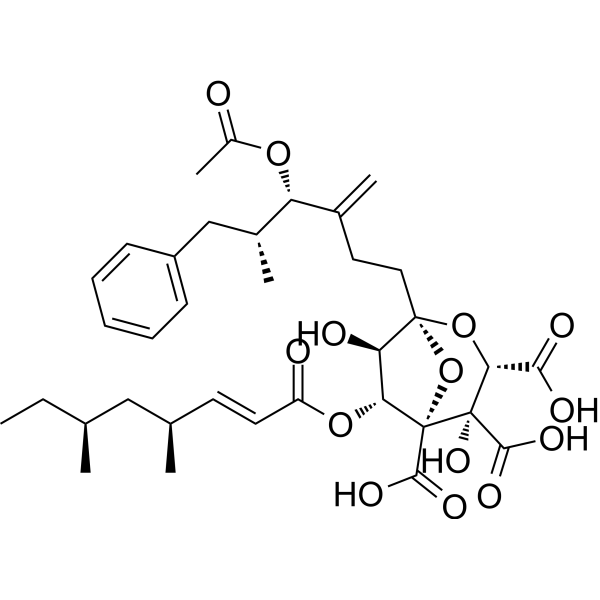 Zaragozic acid A Chemical Structure Zaragozic acid A (Synonyms: Squalestatin S1)